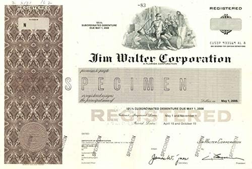 Jim Walter Şirketi-Tahvil
