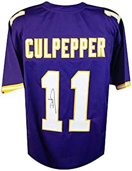 Daunte Culpepper İmzalı Minnesota Vikings Özel Mor Futbol Forması JSA