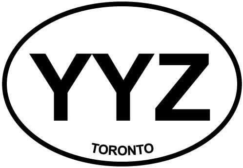 Vinil Kaplamalar 720 Toronto-YYZ Euro Oval Tampon Çıkartması 5