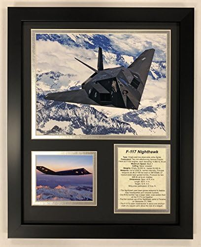 Efsaneler Asla Ölmez F-117 Nighthawk Çerçeveli Çift Keçeleşmiş Fotoğraflar, 12 x 15, (14009U)