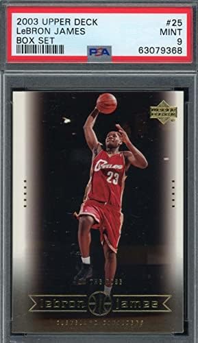 LeBron James 2003 Üst Güverte kutu seti Çaylak Basketbol Kartı RC 25 Kademeli PSA 9