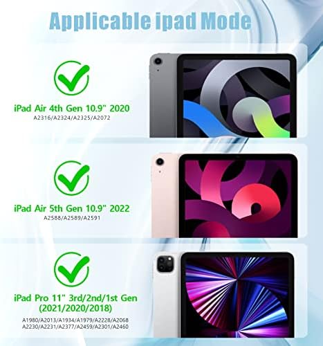JGHYYZD iPad Hava 5th/4th Nesil Kılıf 2022 2020, iPad Hava 5/4 10.9 İnç Kılıf, iPad Pro 11 Kılıf, Kickstand/kalemlik