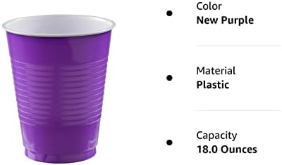 Amscan Tek Kullanımlık Plastik Bardaklar -18 oz, 50 Ct, Lavanta