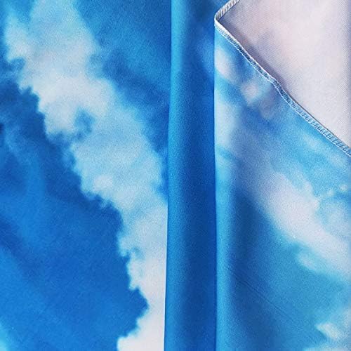 Rıyıdecor Mavi Gökyüzü Beyaz Bulut Zemin Polyester Kumaş Doğal Manzara Açık Gökyüzü Fotoğraf Arka Plan Taze 7W x 5H