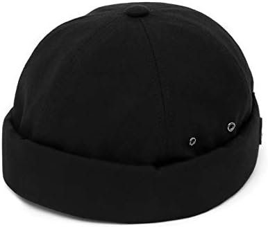 UNDERCONTROL Brimless Denizci Balıkçı Vintage Leon Şapka Hiçbir Vizör Kafatası Deri Kayış Bere Kap Erkekler ve Kadınlar