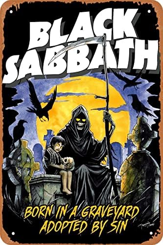 Black Sabbath Poster Retro Tabela Metal Tabelalar Vintage Duvar Plak Dekor 8x12 İnç
