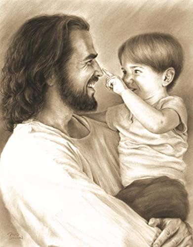 David Bowman Masumiyet Duvar Sanat baskı İsa Mesih Holding Çocuk Dini Manevi Hıristiyan Güzel Sanatlar (8x10 baskı)