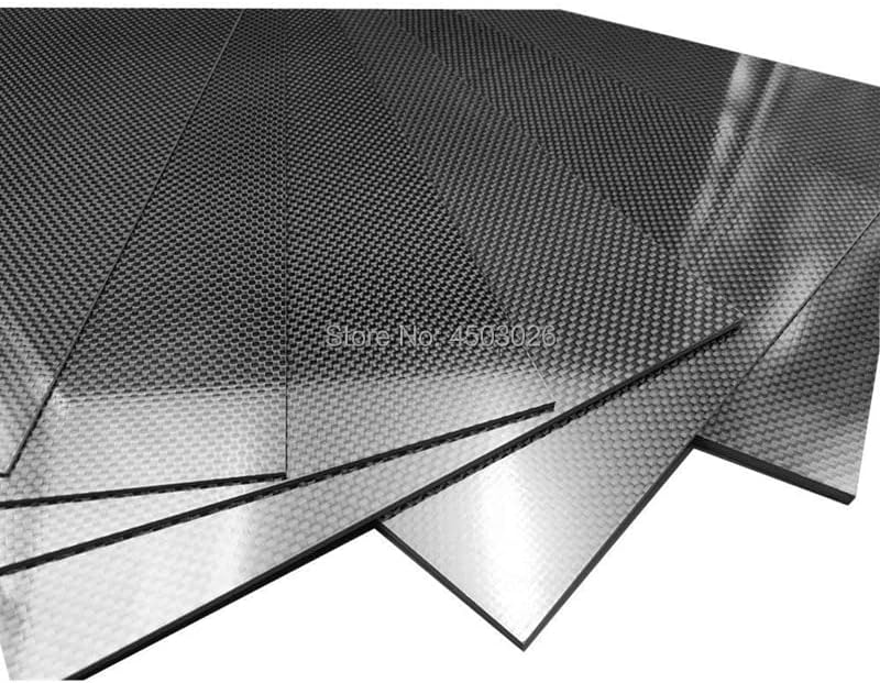 400mm X 400mm 1 adet Karbon Fiber İşlenmiş Plaka Kalınlığı 100 % Karbon Fiber Plaka Panel Levha 3 k Düz Örgü Parlak