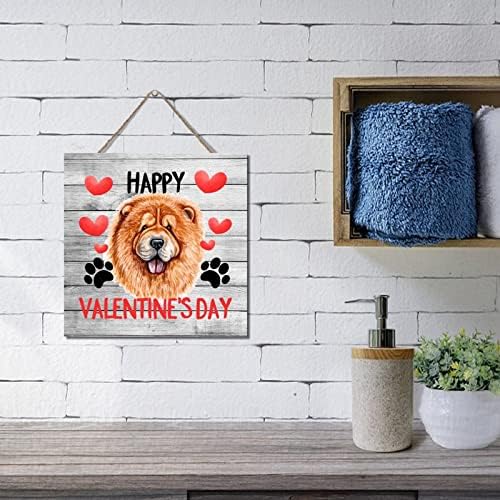 Kişiselleştirilmiş Ahşap Tabelalar Şubat Pet Mutlu Köpek Tatilleri Asılı Ahşap Tabela 12 Mutlu Sevgililer Köpeklerinde