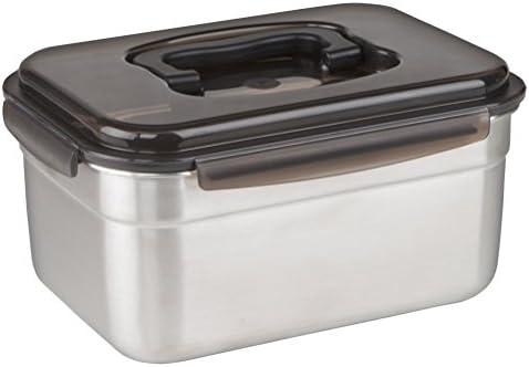 STENCOC Paslanmaz Çelik BPA Ücretsiz Dikdörtgen Sızdırmaz Hava Geçirmez Kimchi / Turşu / Gıda Saklama Kabı Tasarrufu