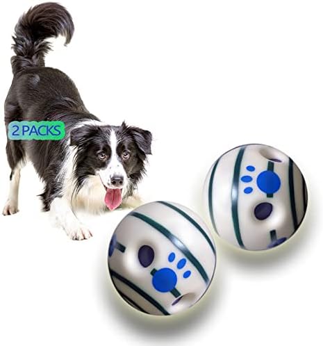 (2 Paket)Yalpalama Kıkırdama Köpek Topu, Garip köpek oyuncak Topu, Aydınlık top, Şevkli evcil hayvan topu, Eğitim