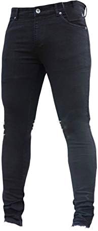 Erkek Konik Bacak Yüksek Rise Jean Pantolon Skinny Jeans Genç Görünümlü Moda Rahat Streç Fit Denim Pantolon