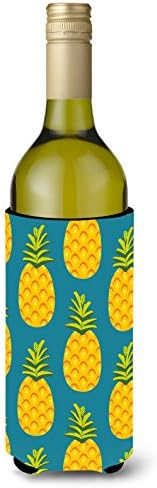 Caroline's Treasures BB5145LİTERK Ananas Çamurcun Şarap Şişesi Hugger, Şişe Soğutucu Kol Hugger Makinede Yıkanabilir