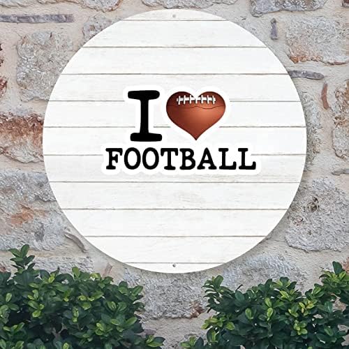 Futbolu Seviyorum Karşılama Kapı İşareti Spor Metal İşareti Özelleştirilmiş Metal Duvar Sanatı Duvar Plakları Çiftlik