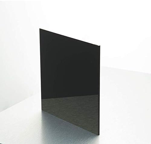 Zerobegin Siyah Akrilik Pleksiglas Levha, Pürüzsüz Ayna Yüzeyi, DIY ve Profesyonel Projeler için, Genişlik 500mm