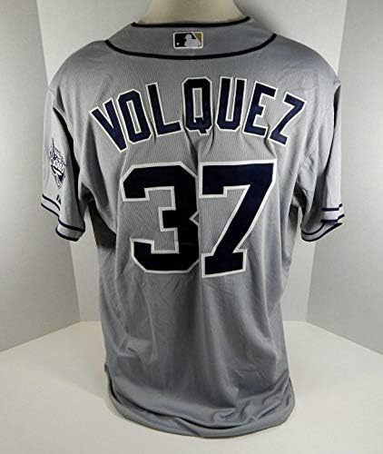San Diego Padres Edinson Volquez 37 Oyun Gri Forma Yayınladı - Oyun Kullanılmış MLB Formaları