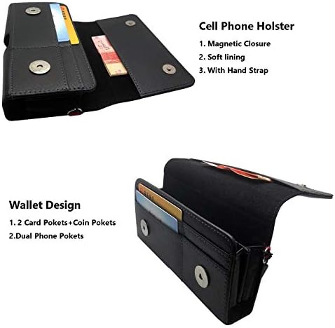 Telefon kılıfı, Taşıma çantası 6.9 inç Cep Telefonu Kılıfı Kılıfı iPhone 12 pro Max ile uyumlu, Deri Kılıf Karabina