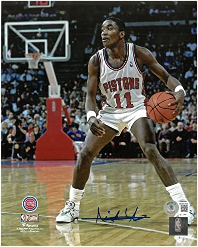 Isiah Thomas İmzalı Detroit Pistons 8x10 Fotoğraf 5-İmzalı NBA Fotoğrafları
