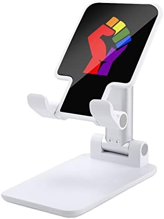 Gurur Gökkuşağı Bayrağı Yumruk Katlanabilir cep telefon standı Ayarlanabilir tablet tutucu yuvası Ev Ofis Masaüstü