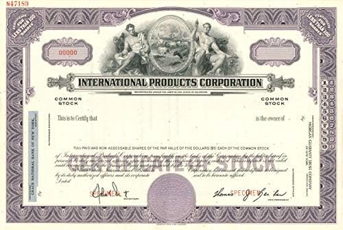 International Products Corporation - Stok Sertifikası