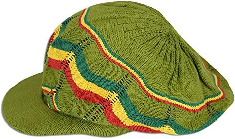 JLGUSA Rasta Jamaika Reggae Çoklu Tasarımlar ve Renkler Dreadlocks Kapaklar Tam Şapkalar Kökler