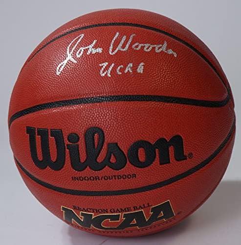 John Wooden İmzalı UCLA Bruins Basketbol PSA / DNA COA İmza Topu Purdue 4613-İmzalı Kolej Basketbolları
