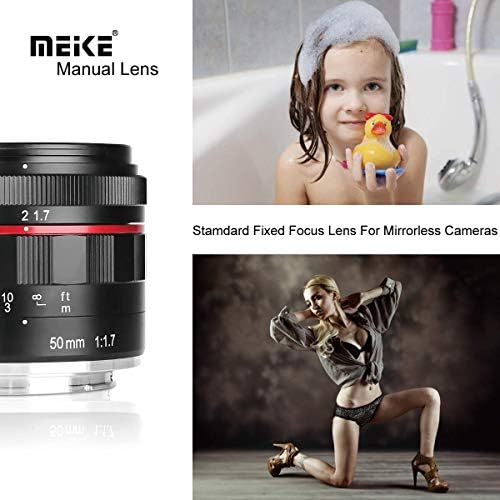 Meike 50mm F1. 7 Manuel odak lensi Sony Tam Çerçeve E-Montaj Aynasız Kamera A6300 A6000 A6500 NEX3 NEX7 A7 A7II A7RIII