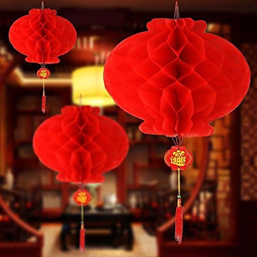 ASYA EV Kırmızı Kağıt Fener Asılı Fenerler için Çin Bahar Festivali, Düğün, Kutlama, Fener Festivali Şenlikli Dekorasyon