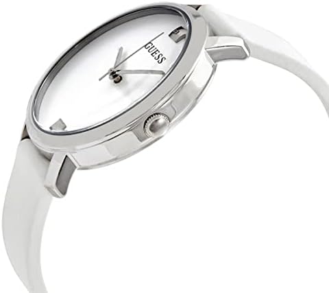 GUESS Silikon Kayışlı Kadın Analog Kuvars Saat W1210L1, Beyaz, w1210l1
