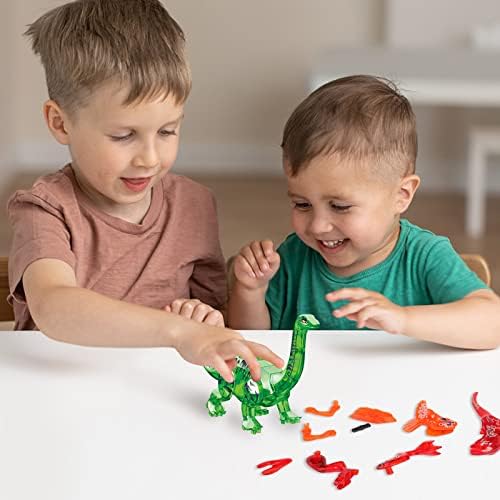 3D Kristal Bulmaca 2 Paketi Dinasour Hayvan Şekli Montessori Toddlers Yaş için 3-5 Yaşında Okul Öncesi öğretici oyuncaklar