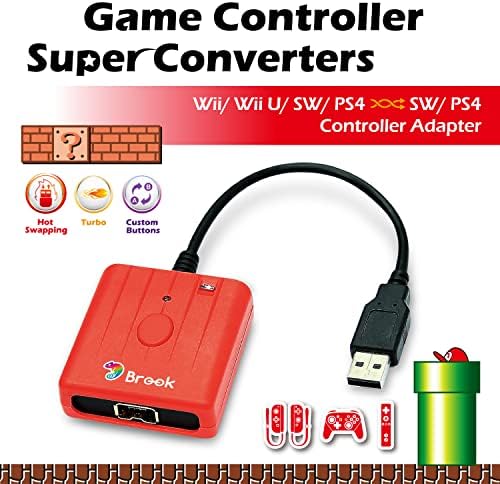 Brook Süper Dönüştürücü - Wii U'dan sw'ye, Anahtar/ PS4/ PC Oyun Konsolları için Retro Denetleyici Adaptörü