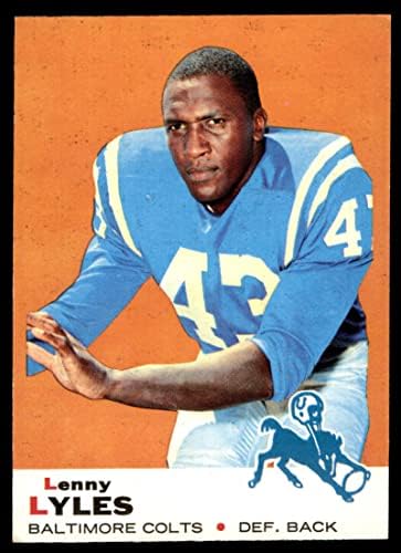 1969 Topps 72 Lenny Lyles Baltimore Colts (Futbol Kartı) ESKİ / MT Colts Louisville