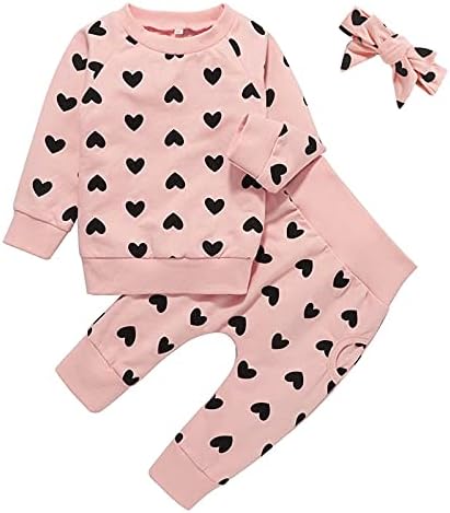 Dimoybabe Bebek Kız Giysileri Toddler Sonbahar Kış Kıyafetler Set Uzun Kollu Fırfır Gömlek Tops + Pantolon + Kafa