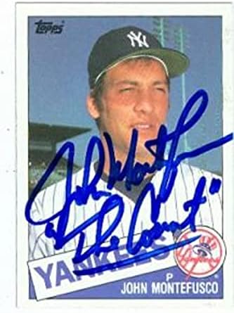 İmza Deposu 585516 John Montefusco İmzalı Beyzbol Kartı-New York Yankees 1985 Topps-No. 301 Sayımı Yazdı