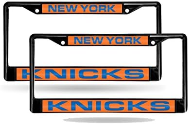 New York Knicks NBA Siyah Metal (2) Lazer Kesim Plaka çerçevesi Seti