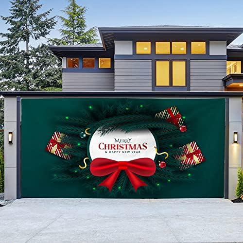 Noel Açık Garaj Kapısı Goblen Kumaş Tatil Parti Dekorasyon Arka Plan Bez Eşleşen Asılı Bez Çok Boyutlu Olay Ufku Posteri