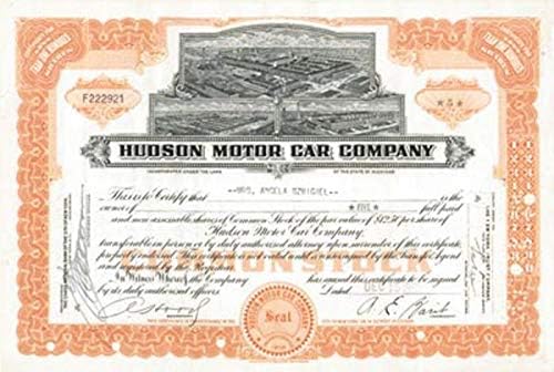 Hudson Motorlu Araç A. Ş. - Stok Sertifikası