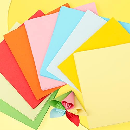 Origami Kağıt, 200 yaprak 20 canlı renkler Sanat ve el Sanatları için Çift taraflı 6 inç kare Origami Kağıt paketleri.