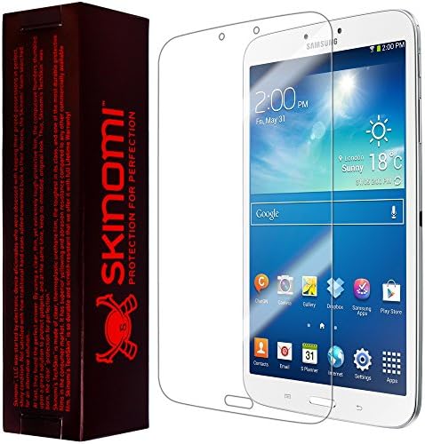 Skinomi Ekran Koruyucu ile Uyumlu Samsung Galaxy Tab 3 8.0 (SM-T311) Temizle TechSkin TPU Anti-Kabarcık HD Film