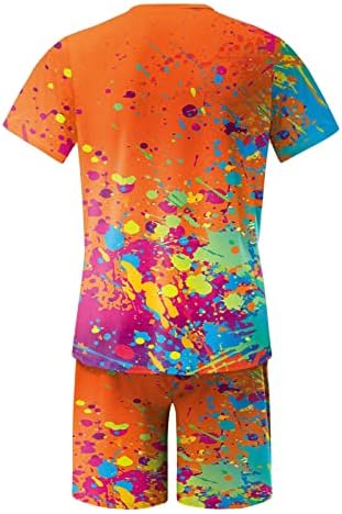 Xiloccer erkek T Shirt ve şort takımı 2 Parça Kıyafetler Yaz Rahat Atletik Eşofman Cepler Plaj Takım Elbise Erkekler