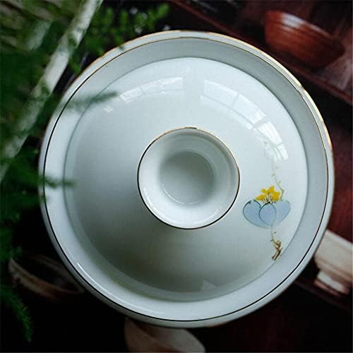 NFGUY 9 Takım El Boyalı Erik Çiçeği Kung Fu Çay Seti Geleneksel Çin Beyaz Porselen Çay Servisi Jingdezhen Drinkware