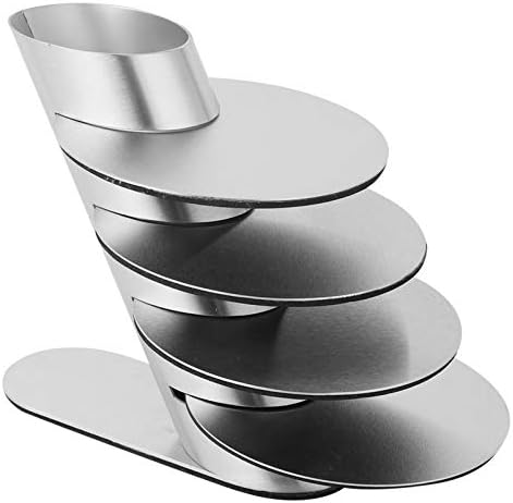 Zerodeko 2 Takım Ev Paslanmaz Çelik Coaster Kaymaz Bardak Tutucular Kase Pedleri (Gümüş )