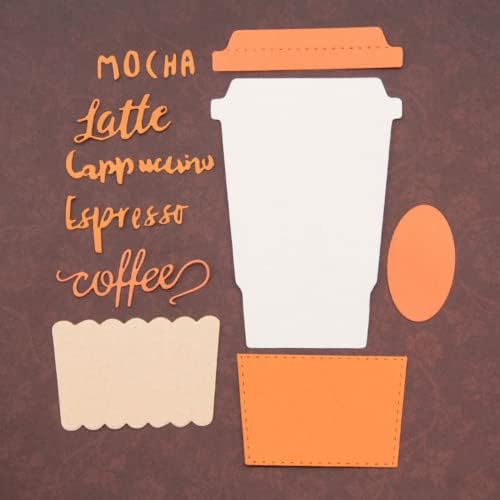 Arbuya 10 adet/takım Katmanlı Kahve Fincanı Kesme Ölür Moca latte fincanı Kalıp Kesim Kart Yapımı veya Scrapbooking