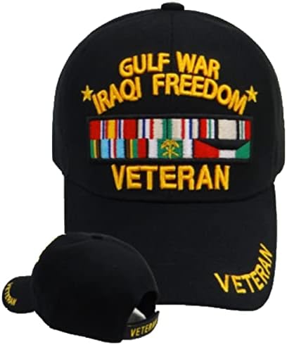 İlk Askeri Seçim Körfez Savaşı Irak Özgürlük Gazisi Kurdeleli Siyah beyzbol şapkası
