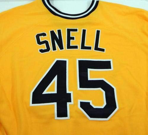 2009 Pittsburgh Pirates Ian Snell 45 Oyun Sarı Forma Yayınladı 1979 Alt 32862 - Oyun Kullanılmış MLB Formaları