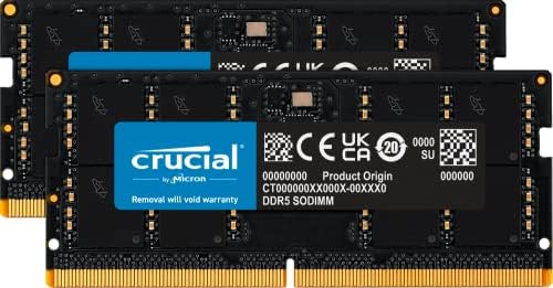 Önemli RAM 32 GB Kiti (2x16 Gb) DDR5 5600 MHz (veya 5200 MHz veya 4800 MHz) Dizüstü Bellek CT2K16G56C46S5