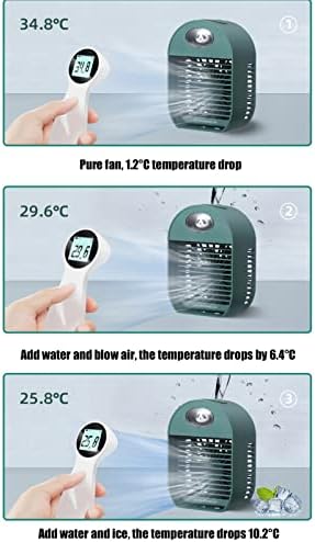 Taşınabilir Klima Fanı, 100mL LED Mini Masaüstü Klima Taşınabilir Kişisel Hava Soğutucu Soğutma Fanı USB Powered Gece