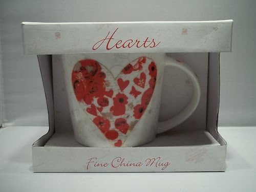 Güller ve Sevgi ile Kalpler Güzel Porselen Kupa