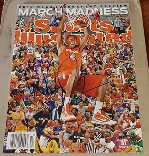 Wesley Johnson Syracuse Orangemen İMZALI Sports Illustrated Sİ COA ETİKETSİZ-İmzalı NBA Dergileri