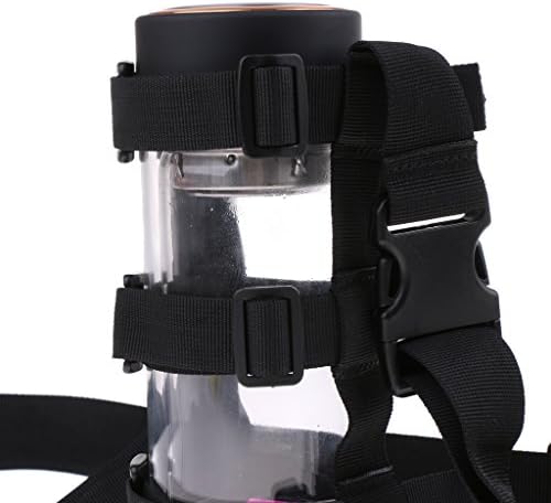 Durable Dayanıklı siyah naylon su şişesi içecek su ısıtıcısı Kupası taşıyıcı tutucu kapak ve ayarlanabilir omuz askısı